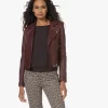 Iro Ashville Leren Bikerjack - Bordeaux