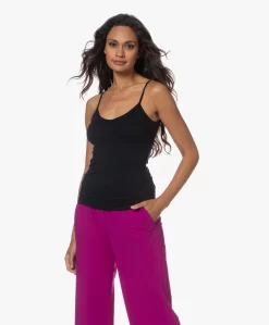 Majestic Filatures Superwashed V-Hals Spaghettitop - Marine