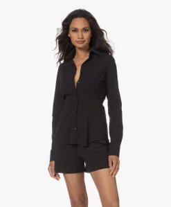 Japantky Ayaka Travel Jersey Blouse - Zwart