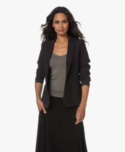Japantky Buzy Bonded Travel Jersey Blazer - Diepzwart