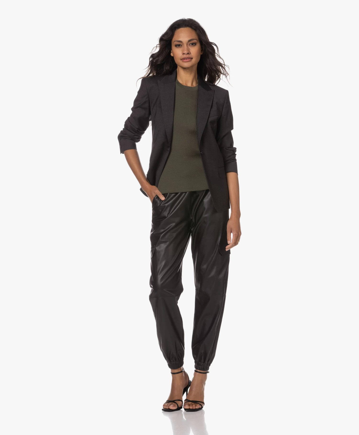 Filippa K Sasha Cool Wool Blazer - Antraciet Mêlee 10 Filippa K Sasha Cool Wool Blazer - Antraciet Mêlee - Afbeelding 10