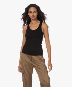 Skin Pima Katoenen Racerback Tanktop - Zwart