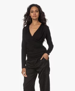 Lasalle Lyocell Jersey Overslag T-Shirt - Zwart -Kleding Series Winkel 230802 3b69af79 7bab 4330 a2f1 fc454aa9b541 scaled