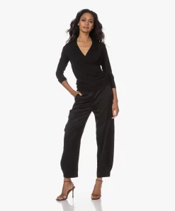 Lasalle Lyocell Jersey Overslag T-Shirt - Zwart -Kleding Series Winkel 230802 8692170e 72f0 4092 8341 25cfe70cadc3 scaled