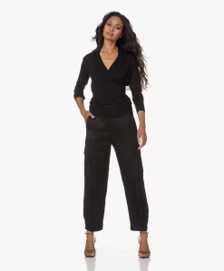 Lasalle Lyocell Jersey Overslag T-Shirt - Zwart -Kleding Series Winkel 230802 94ccb8b8 8d4c 4eb5 8f31 16dc4173df35 scaled