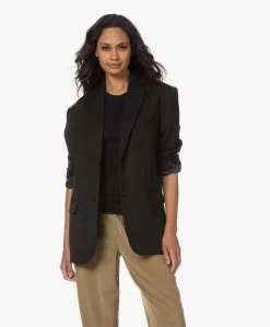 Anine Bing Quinn Oversized Wollen Blazer - Zwart