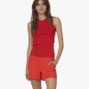 Drykorn Olina Katoenen Rib Jersey Tanktop - Rood