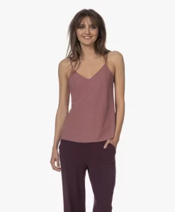 Japantky Tanka Travel Jersey Spaghetti Top - Mauve