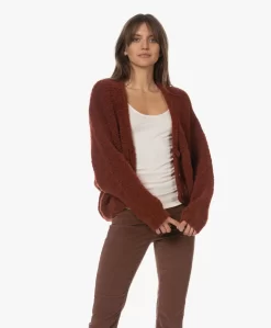 American Vintage Zolly Oversized Bouclé Vest - Rust Melange