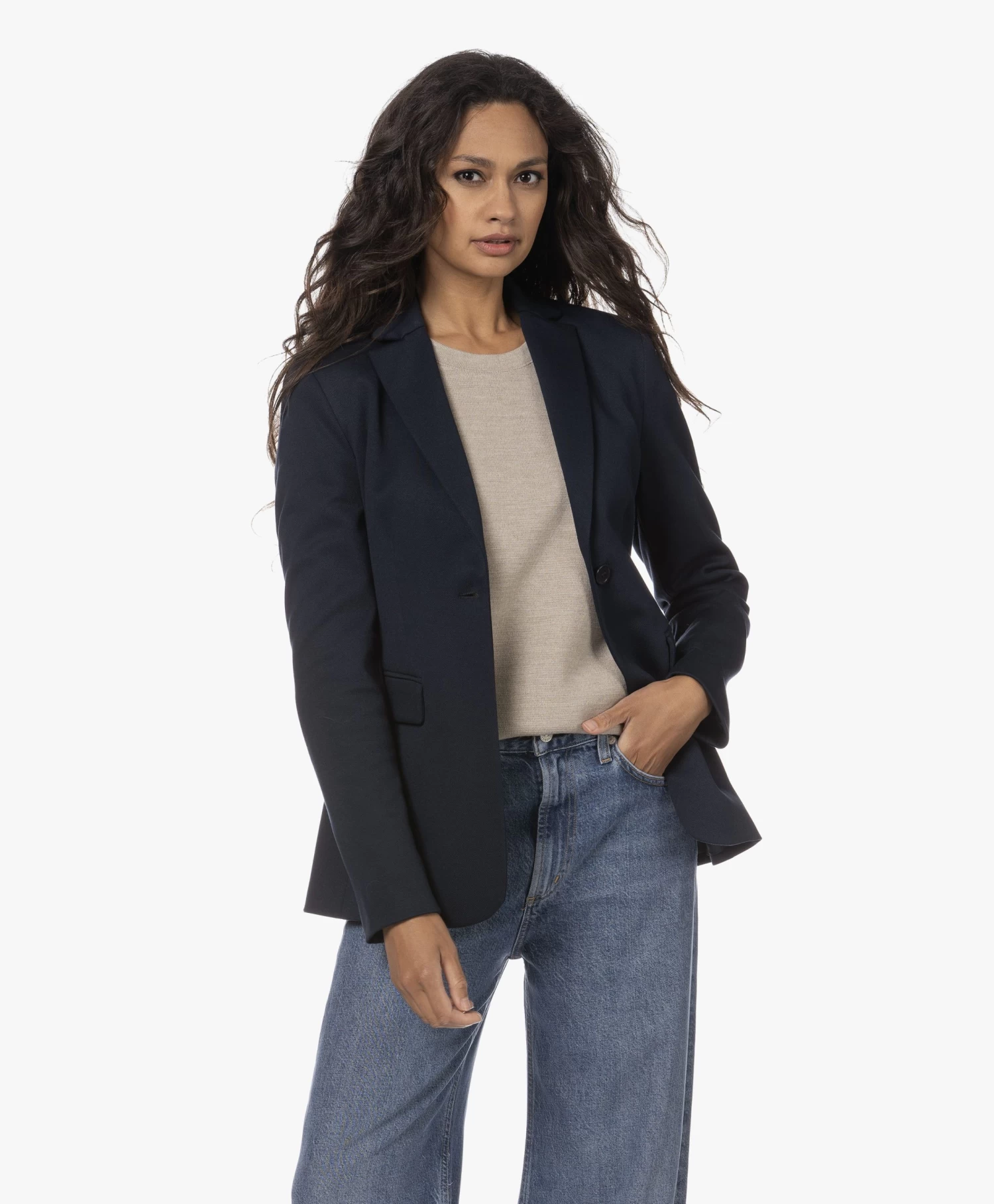 No Man'S Land Getailleerde Twill Blazer - Dark Sapphire 11 No Man'S Land Getailleerde Twill Blazer - Dark Sapphire - Afbeelding 11