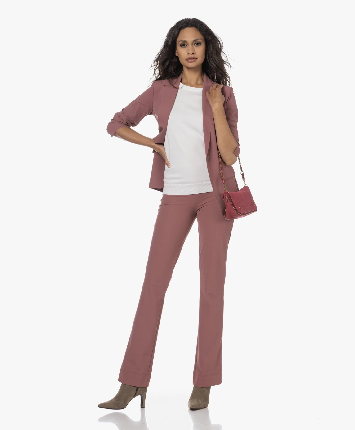 Panara Suède Leren Enkellaarzen - Taupe 5 Panara Suède Leren Enkellaarzen - Taupe - Afbeelding 5