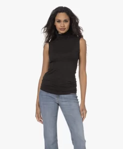 Majestic Filatures Soft Touch Jersey Coltop - Antraciet Mêlee