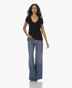 Drykorn Avivi Slub Jersey T-Shirt - Zwart -Kleding Series Winkel 230808 a3b42303 5349 40a6 a648 b9e6f9209bde scaled