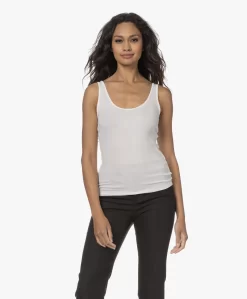 Closed Ribgebreide Lyocellmix Tanktop - Ivoor