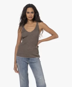 By Malene Birger Ronya Wollen Gebreide V-Hals Top - Shale -Kleding Series Winkel 230808 c6b46668 4404 4f29 b61e f99d59c4c53f scaled