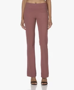 Japantky Zaya Flared Travel Jersey Broek - Mauve