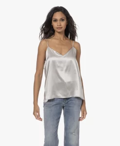 By Dariia Day Mulberry Zijden Camisole - Zilvergrijs