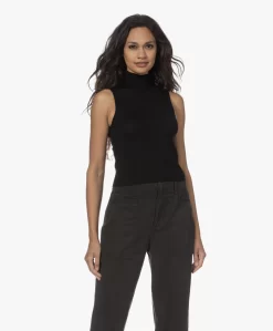 Drykorn Loti Naadloze Wollen Coltop - Zwart