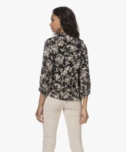 Vanessa Bruno Baltik Viscose Print Blouse - Zwart/Beige -Kleding Series Winkel 230808 f8246264 6c89 4cf2 87d3 ed0d3caf8854