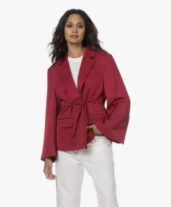 By Malene Birger Biento Twill Blazer - Jester Red