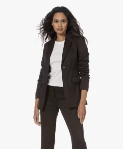 No Man'S Land Getailleerde Twill Blazer - Mocha