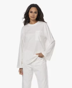 By Malene Birger Fayeh Longsleeve Met Wijde Mouwen - Soft White