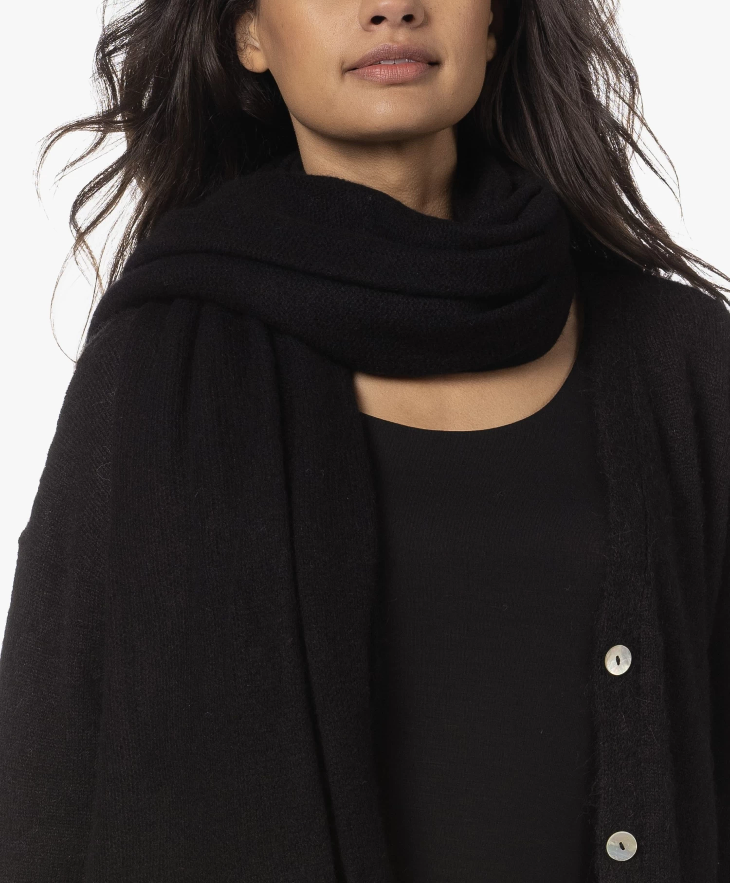 Repeat Oversized Bio Cashmere Sjaal - Zwart 7 Repeat Oversized Bio Cashmere Sjaal - Zwart - Afbeelding 7