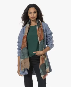 Lasalle Wol-Zijde Print Sjaal - Blauw -Kleding Series Winkel 230809 7b221969 2573 4836 a6c9 757c6816a16f scaled