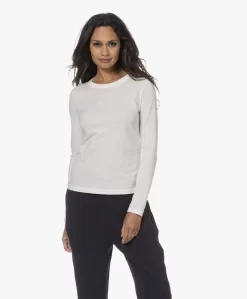 American Vintage Gamipy Katoenen Longsleeve - Wit