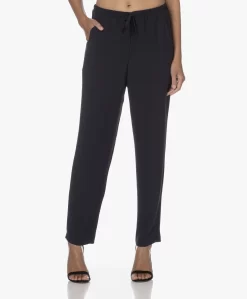 No Man'S Land Stretch Crêpe Pull-On Broek - Dark Sapphire