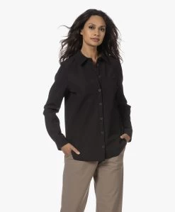 Japantky Ginto Travel Jersey Brushed Shacket - Diepzwart -Kleding Series Winkel 230809 ea7414f0 9cfe 4ed0 9f42 9face74fe791