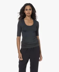 Majestic Filatures Soft Touch Ronde Hals T-Shirt - Crepuscule