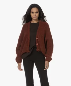 American Vintage Zolly Oversized Bouclé Vest - Rust Melange -Kleding Series Winkel 230810 120a4586 4c8f 4841 a609 3d805a2f84bc scaled