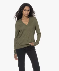 Zadig & Voltaire River Cashmere Trui - Dark Olive -Kleding Series Winkel 230810 28cfc128 d4b5 49b5 9c95 7595aba24102 scaled