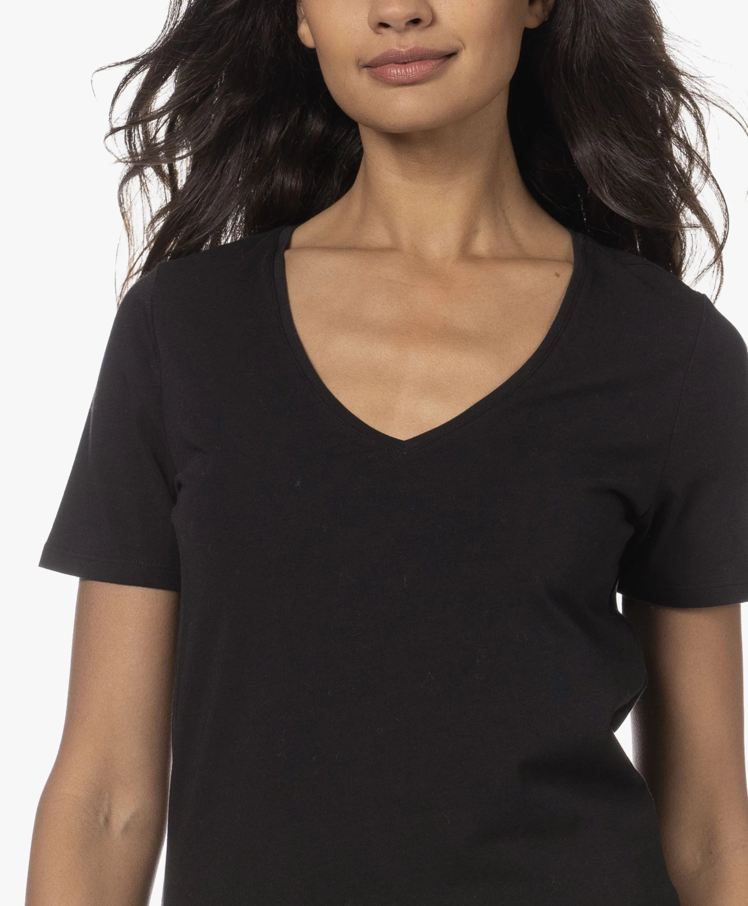 Repeat Stretch Katoenen V-Hals T-Shirt - Zwart 7 Repeat Stretch Katoenen V-Hals T-Shirt - Zwart - Afbeelding 7