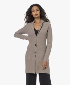 Belluna Seatle Lang Gebreid Blazervest - Beige Mêlee -Kleding Series Winkel 230810 619f1d77 3d6f 438a aab4 41125f9100e4 scaled
