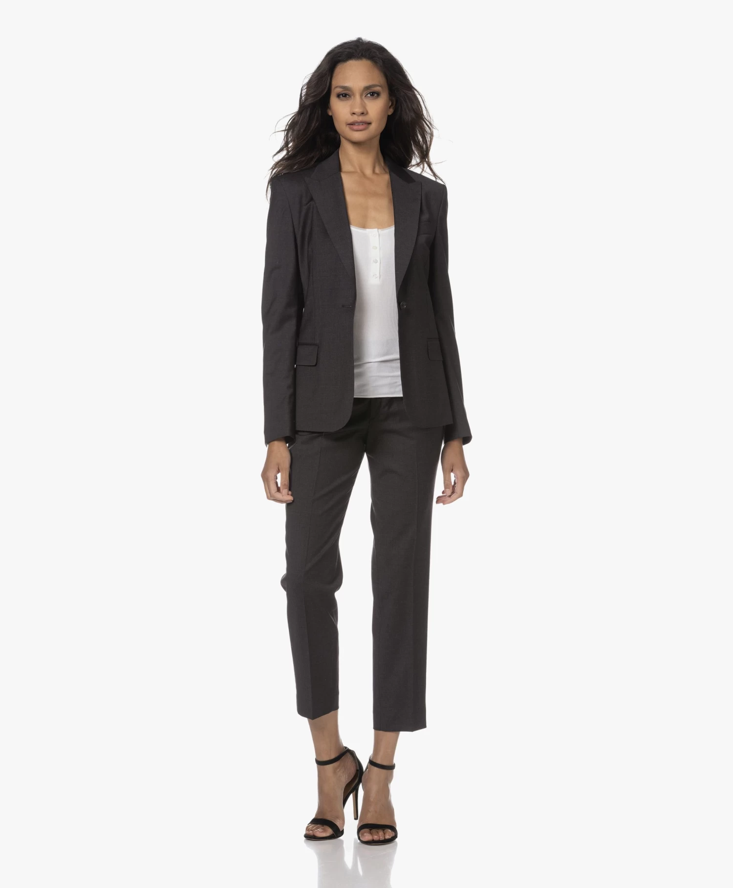 Filippa K Sasha Cool Wool Blazer - Antraciet Mêlee 13 Filippa K Sasha Cool Wool Blazer - Antraciet Mêlee - Afbeelding 13