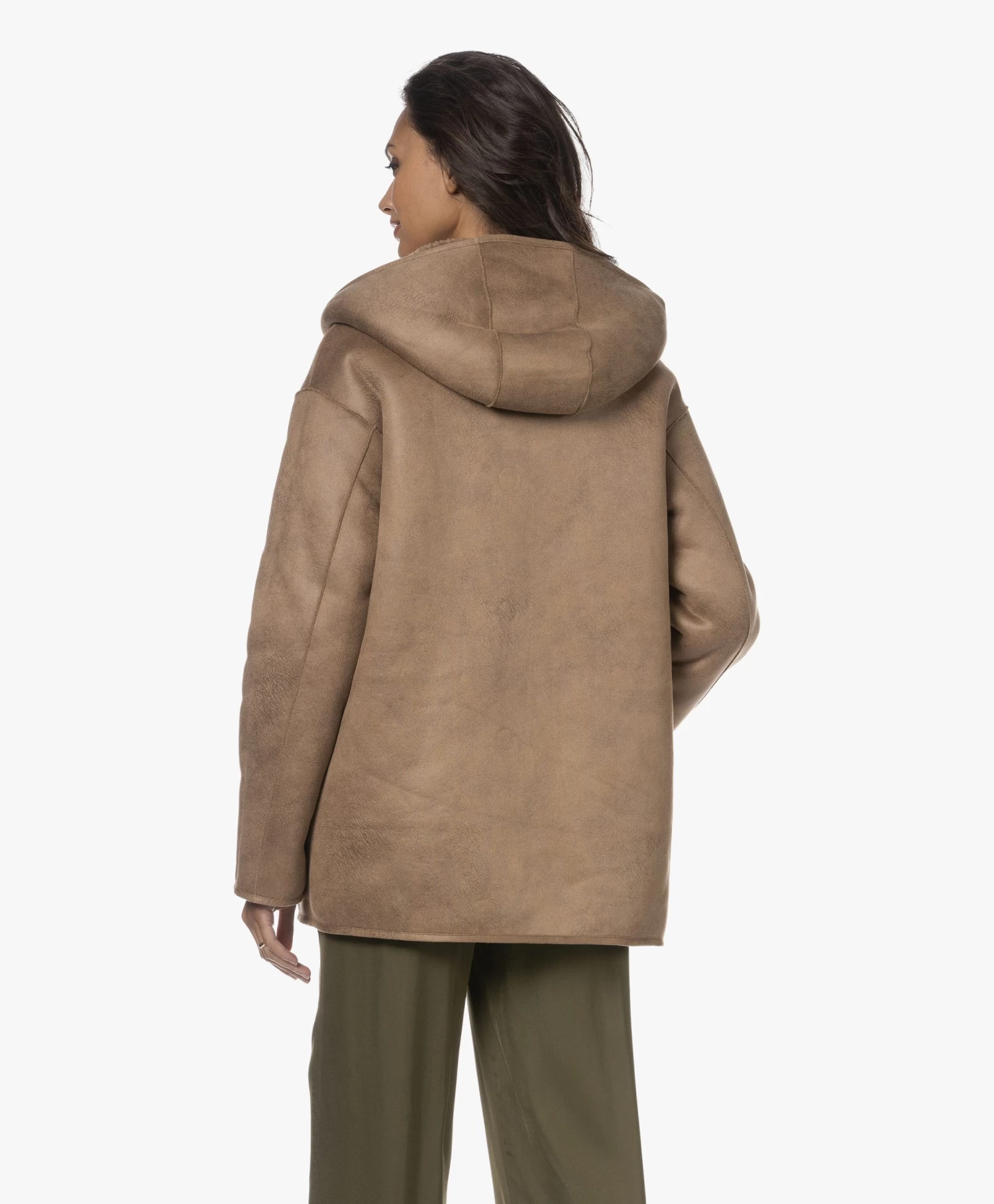 Repeat Reversible Faux Lammy Jas - Camel 12 Repeat Reversible Faux Lammy Jas - Camel - Afbeelding 12