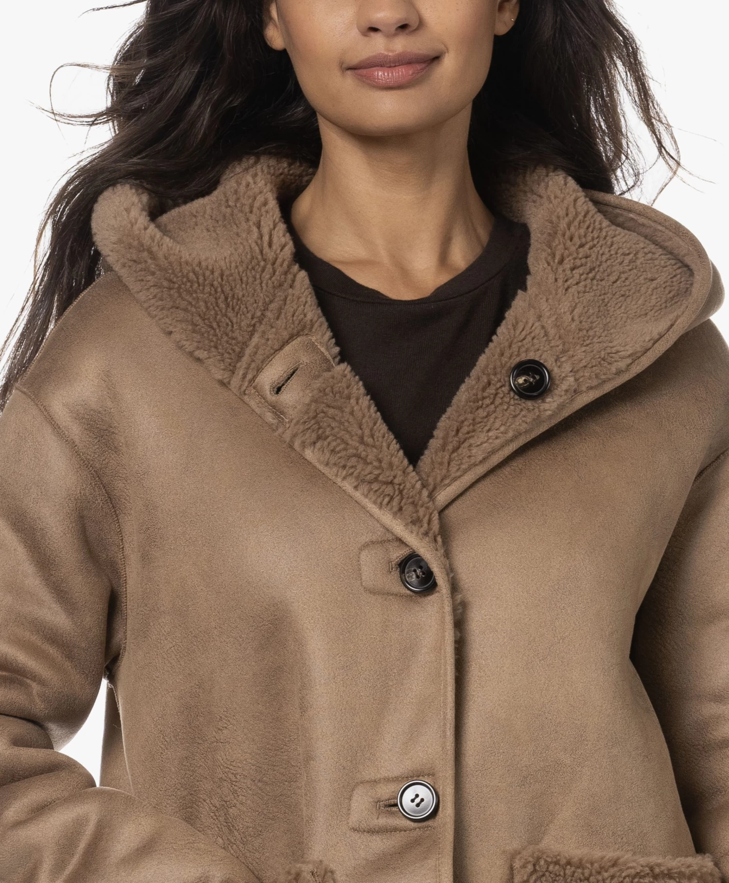 Repeat Reversible Faux Lammy Jas - Camel 11 Repeat Reversible Faux Lammy Jas - Camel - Afbeelding 11