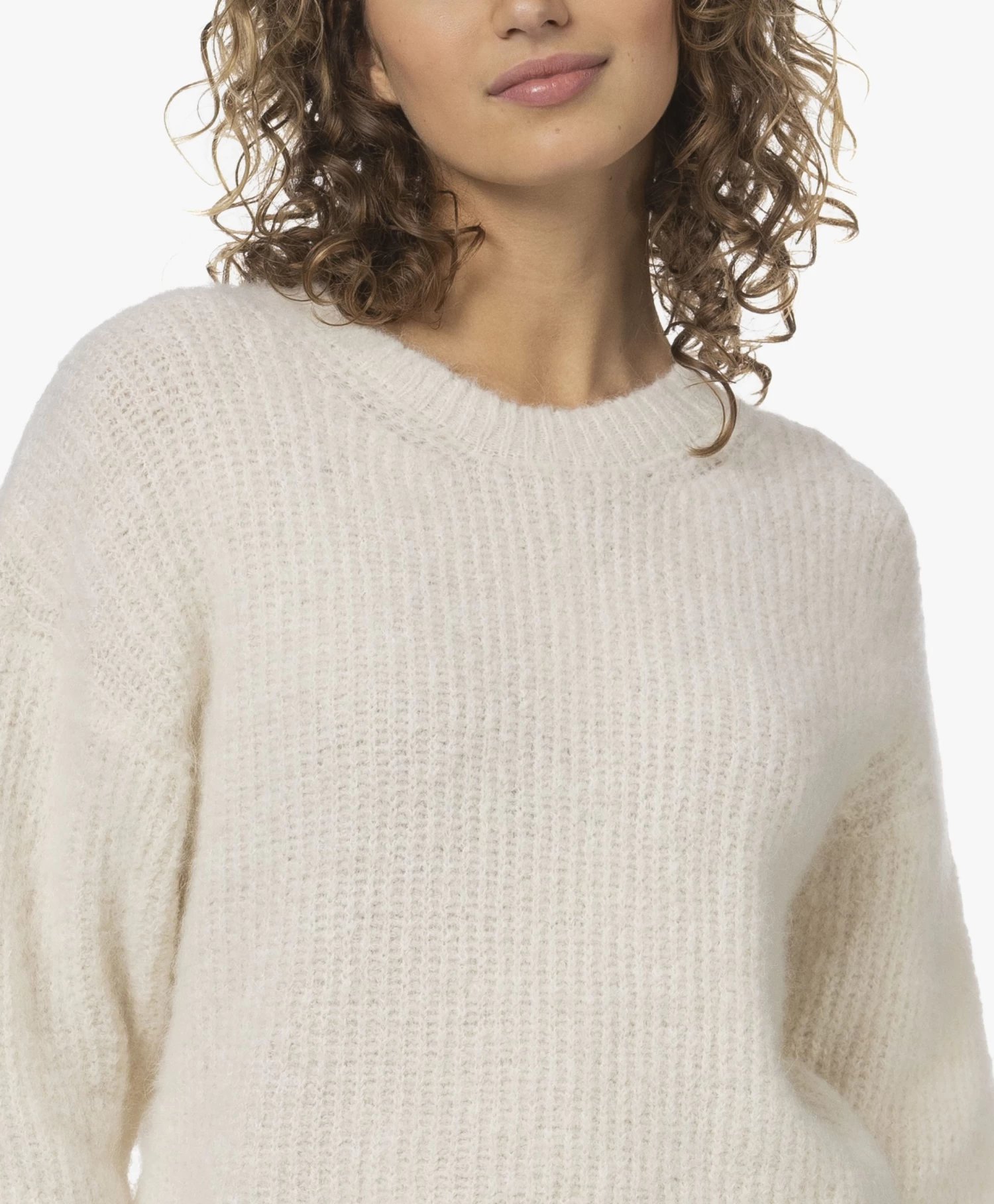 American Vintage East Alpacamix Rib Trui - Mother Of Pearl Melange 7 American Vintage East Alpacamix Rib Trui - Mother Of Pearl Melange - Afbeelding 7