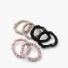 Slip™ 6-Pack Skinnies Zijden Scrunchies - Zwart/Beige/Roze