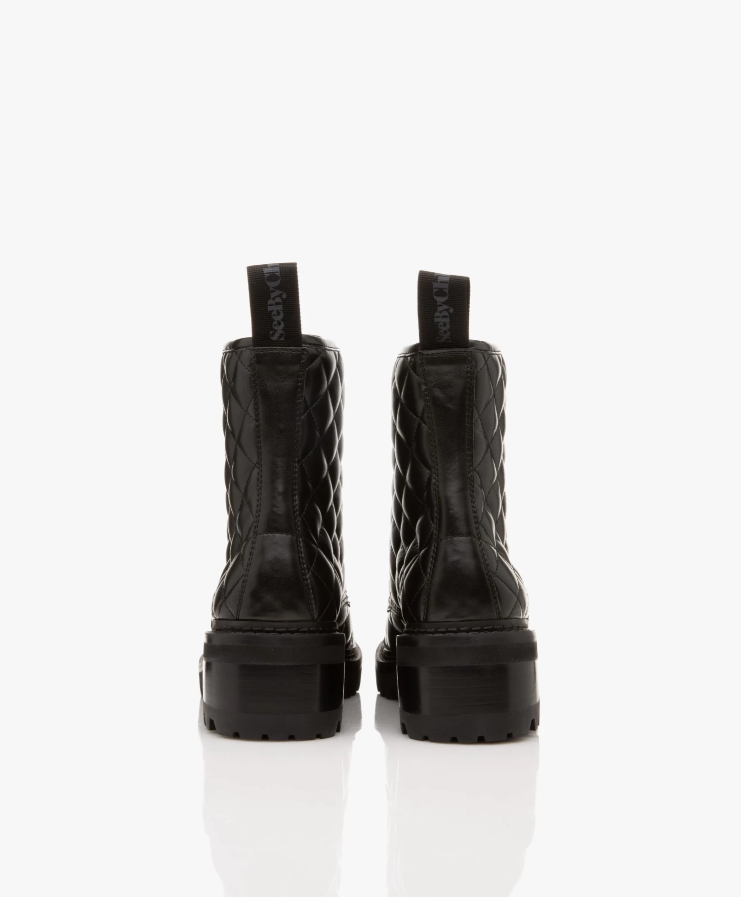 See By Chloé Jodie Doorgestikte Combat Boots - Zwart 5 See By Chloé Jodie Doorgestikte Combat Boots - Zwart - Afbeelding 5