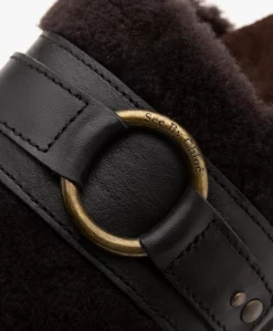 See By Chloé Gema Faux Lammy Mules - Donkerbruin -Kleding Series Winkel 31648b8b 7934 493c 8a48 098669d3a897 01 scaled