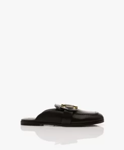 See By Chloé Chany Leren Loafer Mules - Zwart