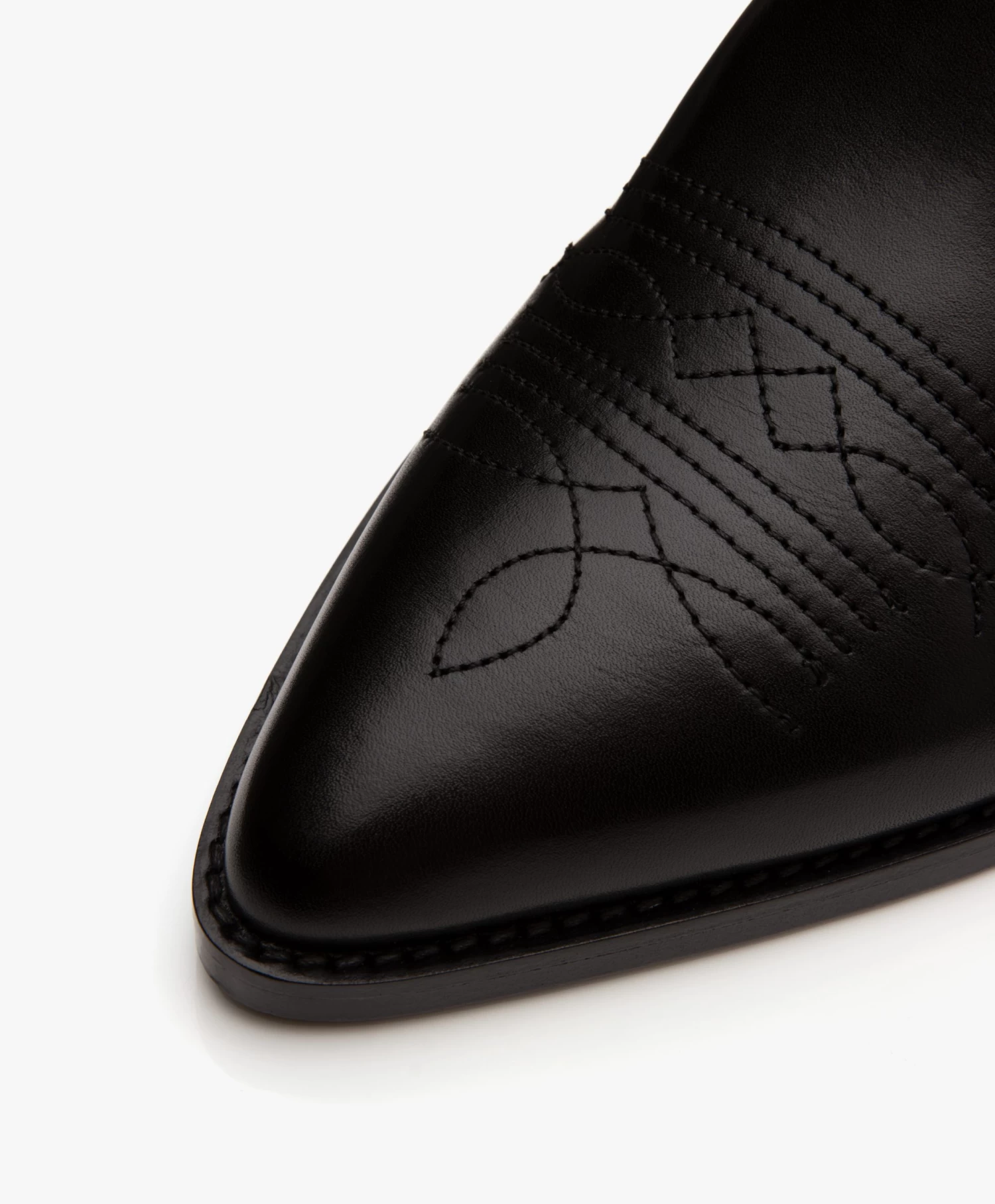 Closed Hoge Leren Cowboy Laarzen - Zwart 4 Closed Hoge Leren Cowboy Laarzen - Zwart - Afbeelding 4