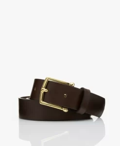 Drykorn Yamini Leren Riem - Bruin