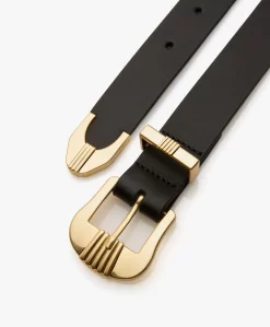 Anine Bing Waylon Leren Western Riem - Zwart/Goud -Kleding Series Winkel 34f1f1dd 6a92 480d b176 56ba1a7f4b6c 90 scaled