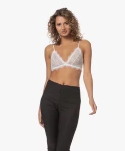 Anine Bing Lace Bra With Trim - Ivory