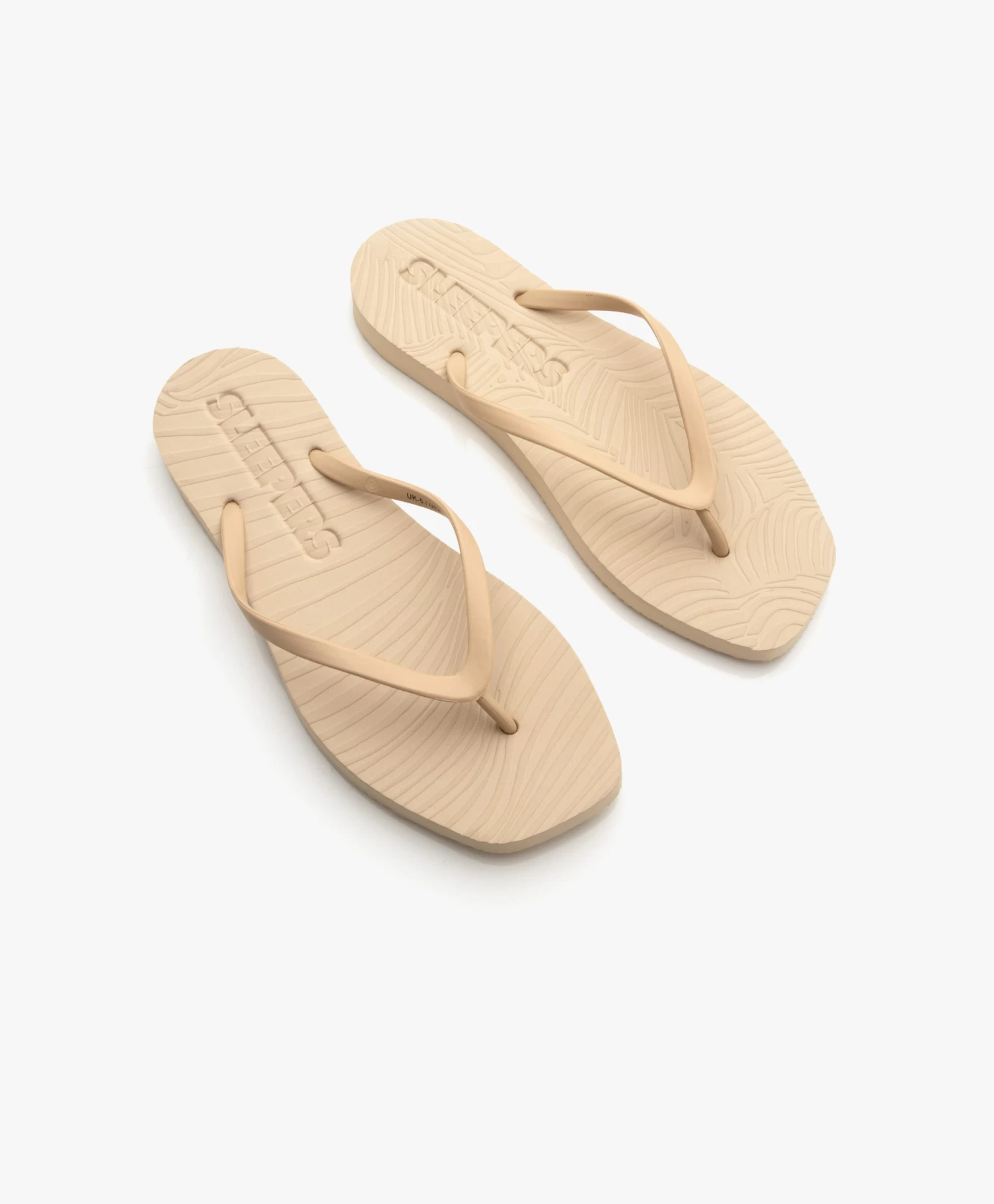Sleepers Tapered Teenslippers Van Natuurlijk Rubber - Beige 8 Sleepers Tapered Teenslippers Van Natuurlijk Rubber - Beige - Afbeelding 8