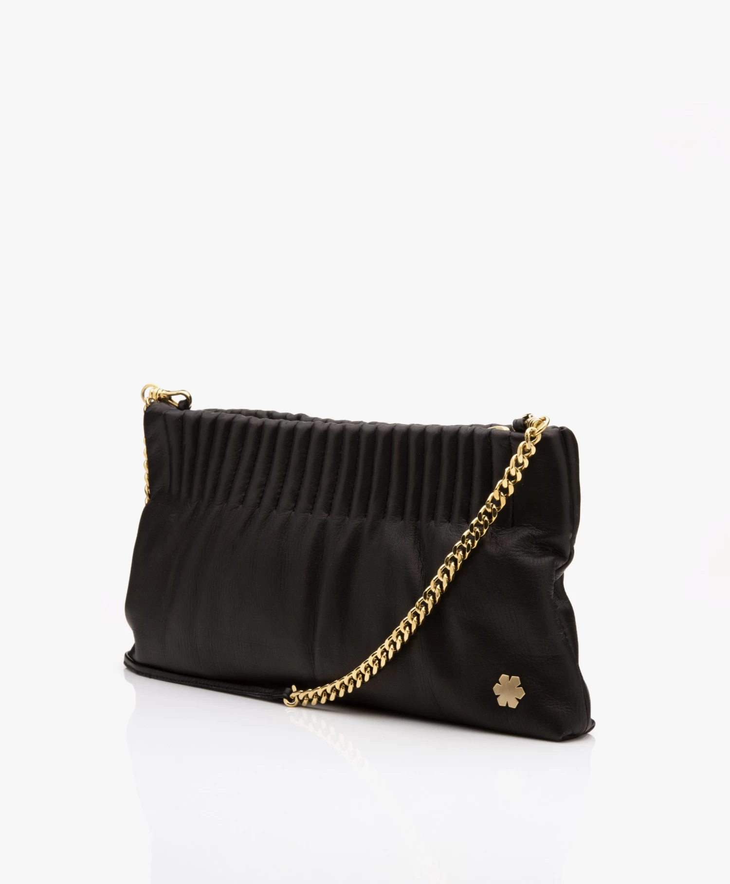 Rhanders Lamsleren Cecilia Pouch - Zwart/Goud 4 Rhanders Lamsleren Cecilia Pouch - Zwart/Goud - Afbeelding 4